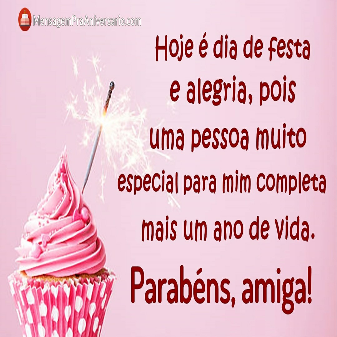 Linda Mensagem de Feliz Aniversário Para Amiga Especial